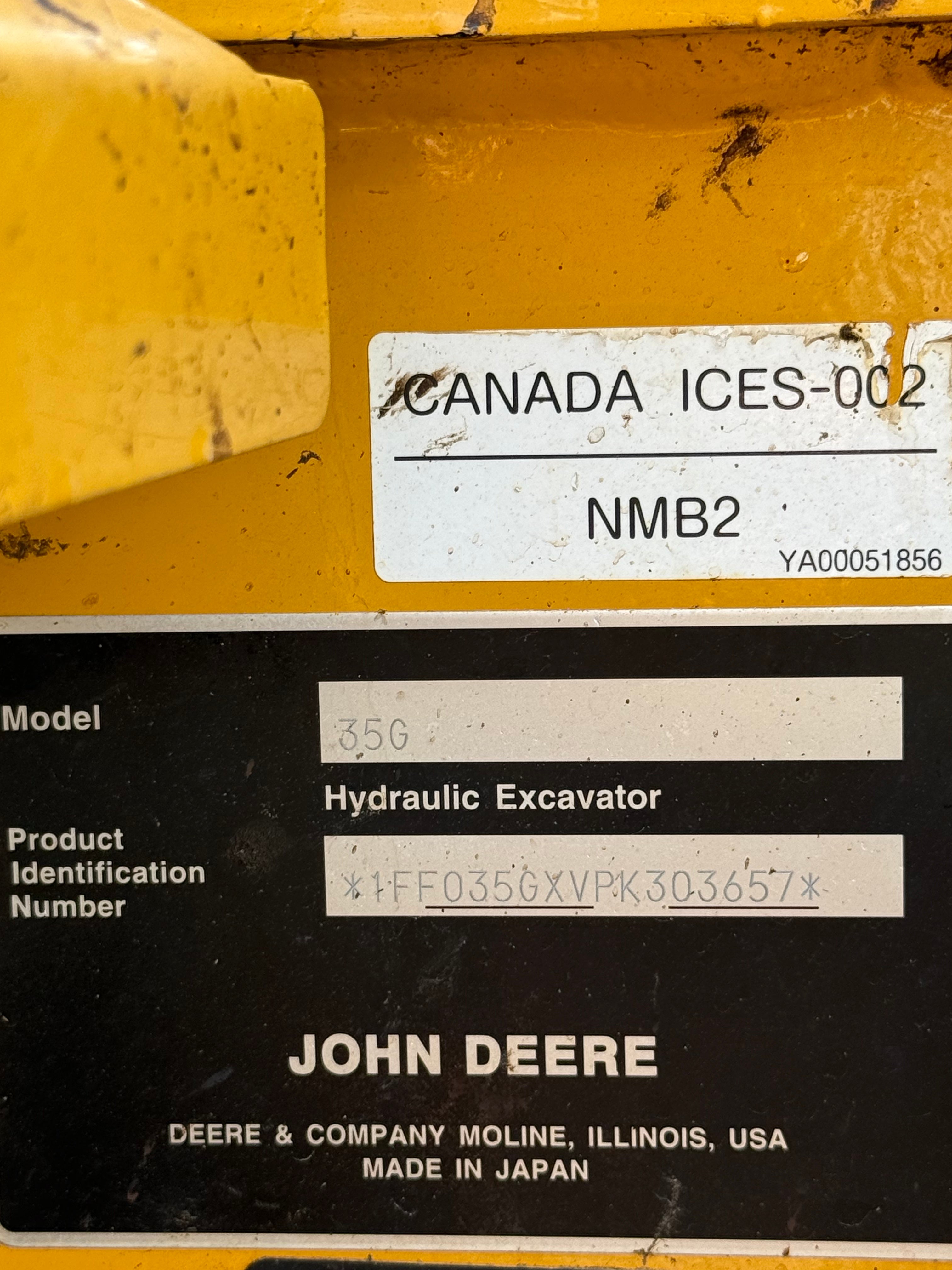2023 Deere 35G Excavator with 1880 Hours